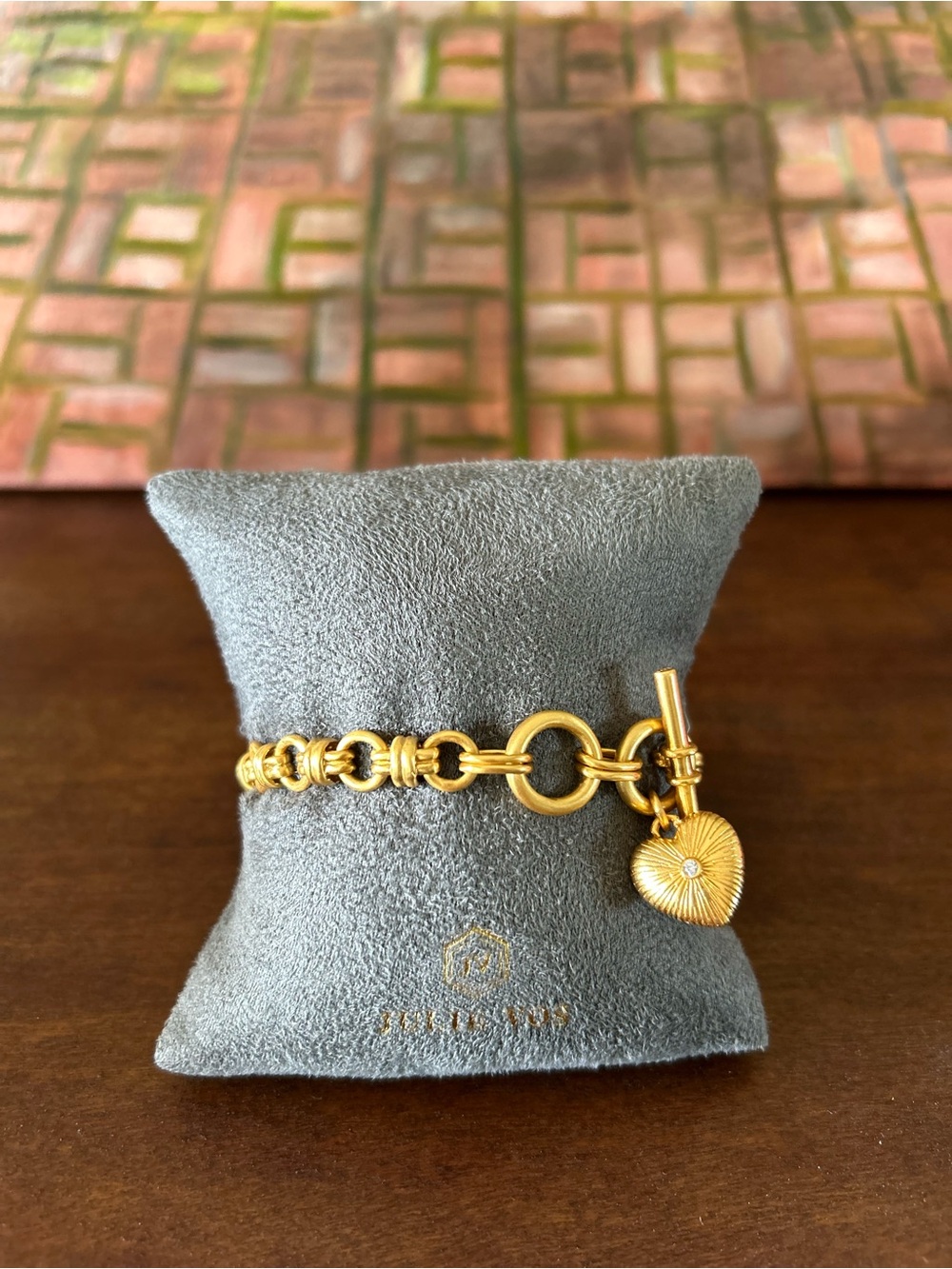 Julie Vos Gold Heart Toggle Bracelet